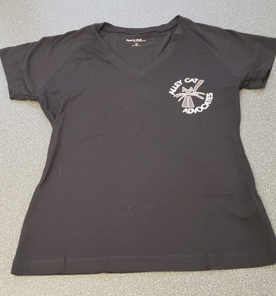 Alley Cat Advocates Logo Ladies V-Neck Sport Shirt from Sport Tek