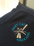 Devon & Jones Sweater with Alley Cat Advocates Embroidered Logo