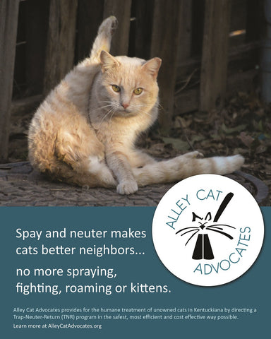 Alley Cat Advocates 16"x20" Poster: Spay and neuter makes better neighbors.